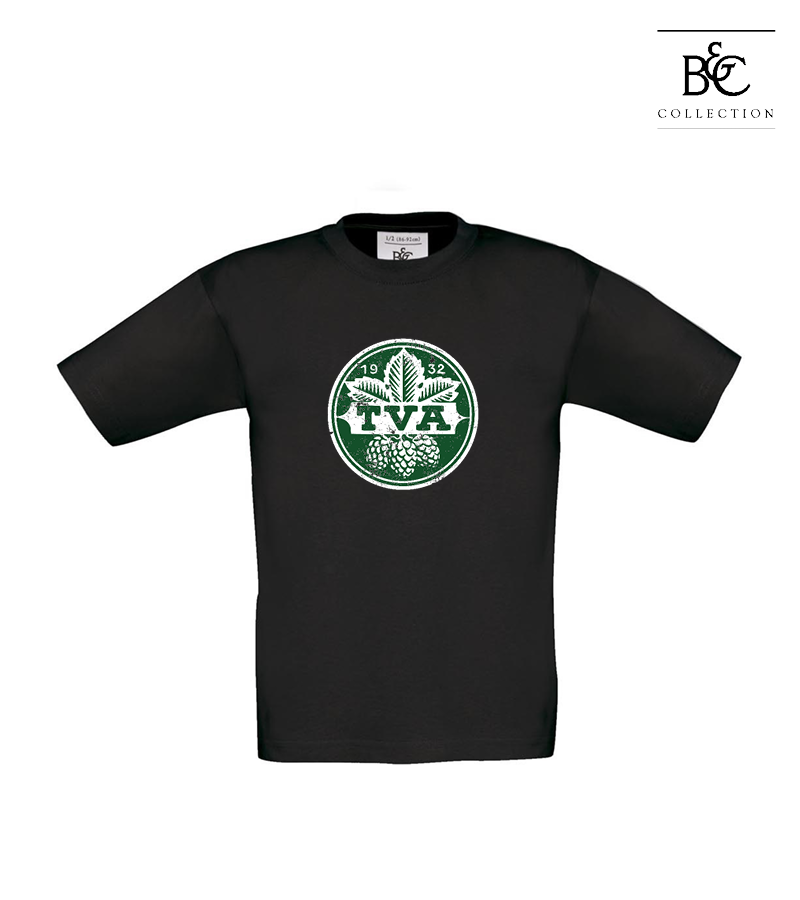 B&C Kinder T-Shirt Black "Uwe Frontprint"