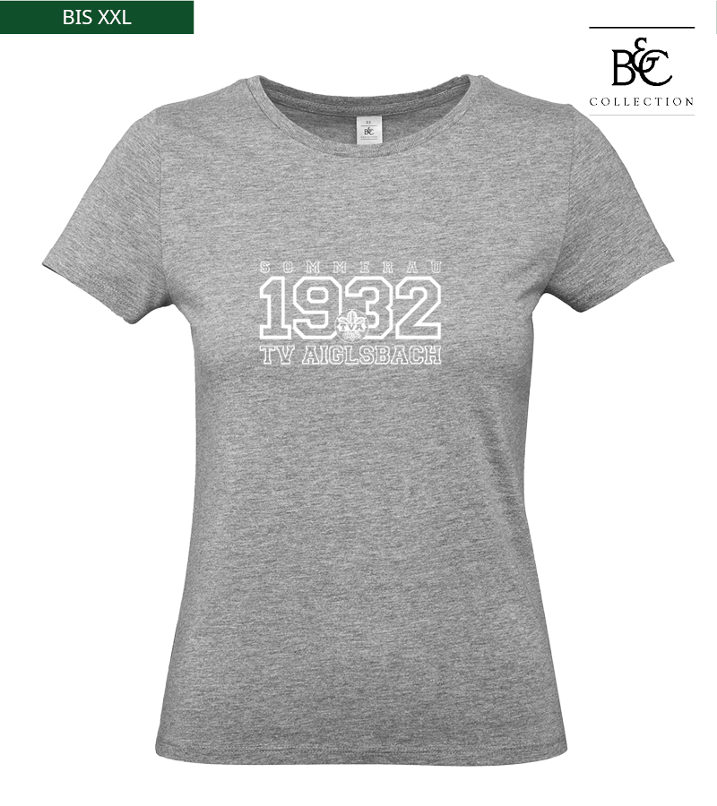 B&C Damen T-Shirt Sports Grey "Jacob"