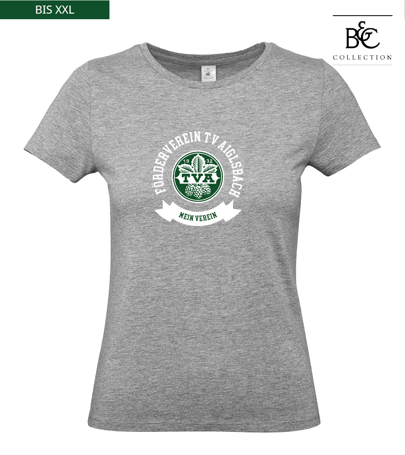 B&C Damen T-Shirt Sports Grey "Bono"