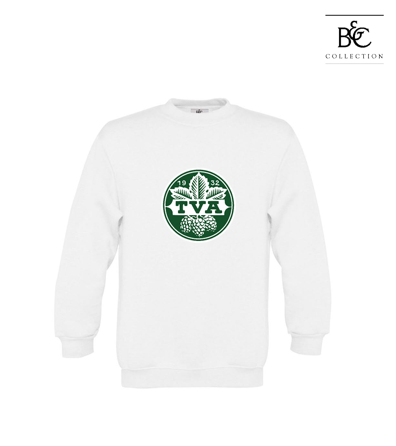 B&C Kinder Sweatshirt White "Anton Frontprint"