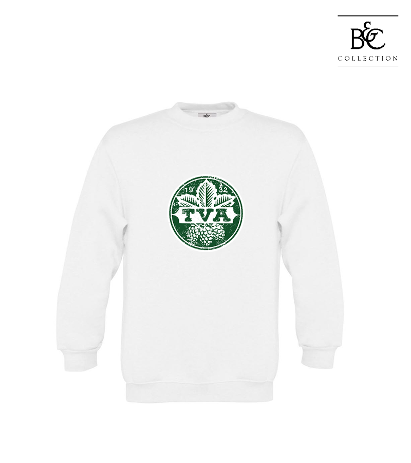 B&C Kinder Sweatshirt White "Uwe Frontprint"