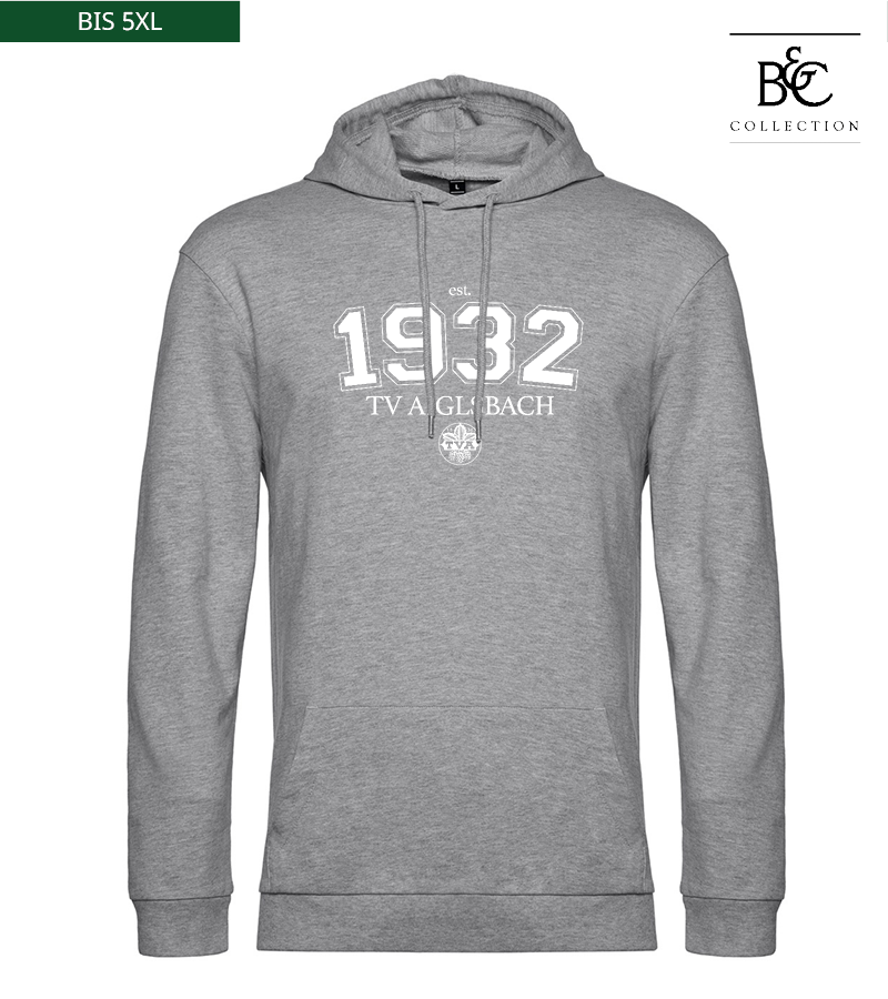 B&C Herren Hoodie Heather Grey "Isack"