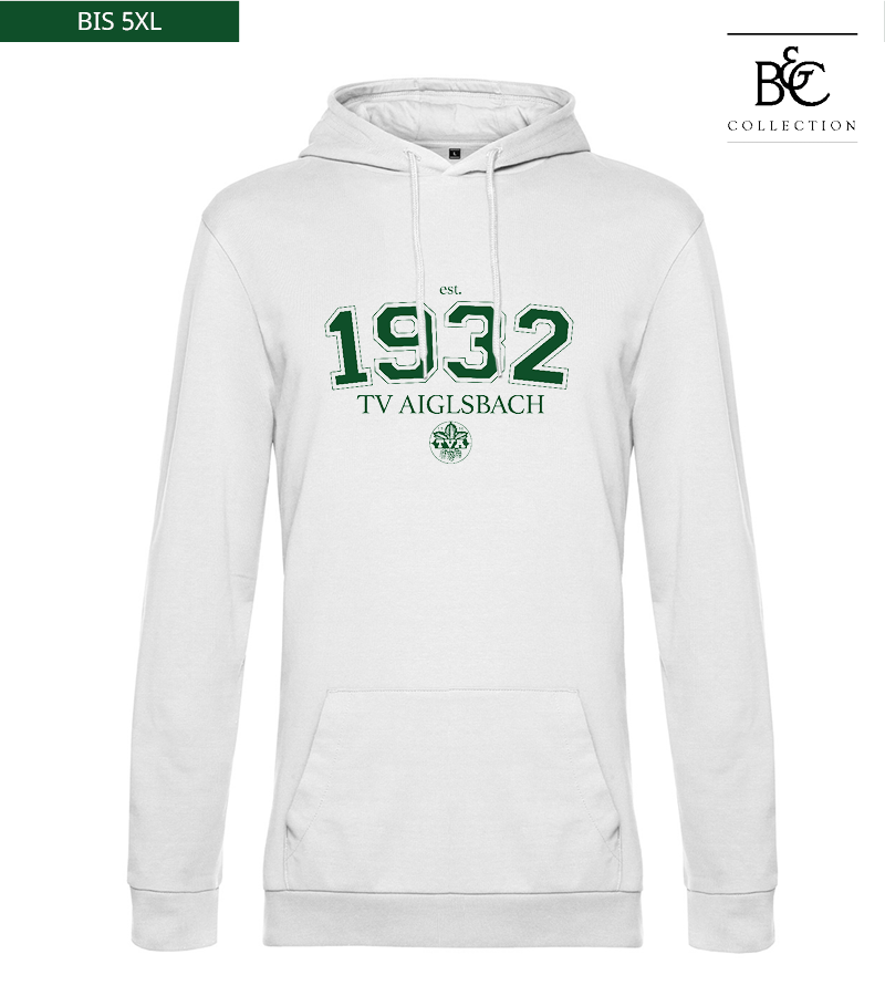 B&C Herren Hoodie White "Isack"