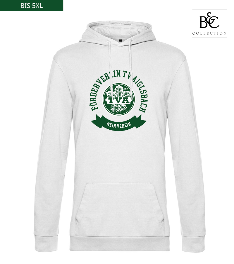 B&C Herren Hoodie White "Bono"