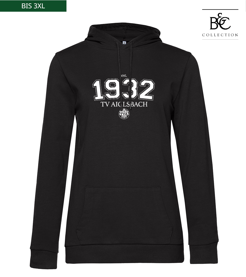 B&C Damen Hoodie Black Pure "Isack"