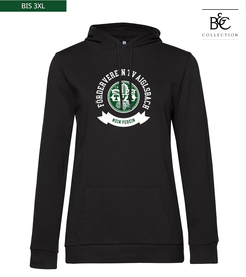 B&C Damen Hoodie Black Pure "Bono"
