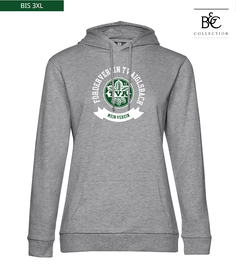 B&C Damen Hoodie Heather Grey "Bono"