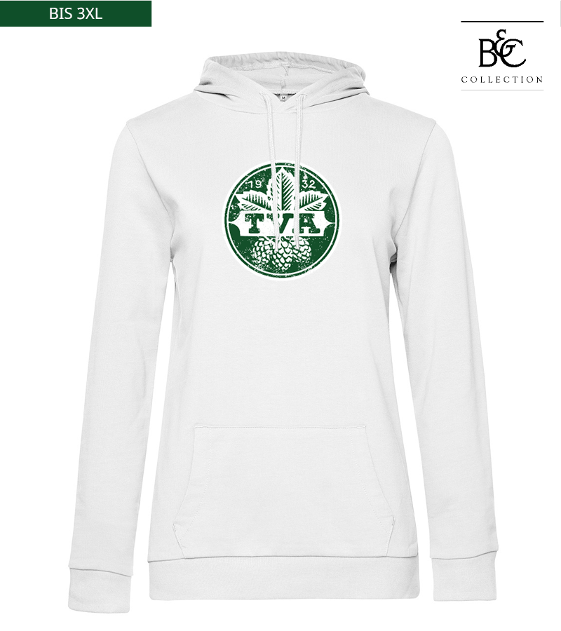B&C Damen Hoodie White "Uwe Frontprint"