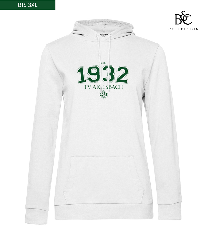 B&C Damen Hoodie White "Isack"