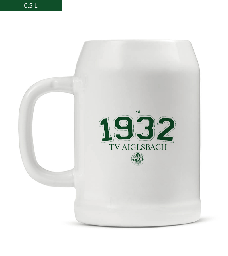 Bierkrug 0,5l White "Isack" B