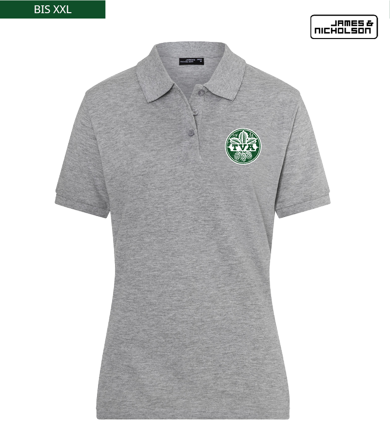 J+N Damen Polo-Shirt Heather Grey "Uwe"