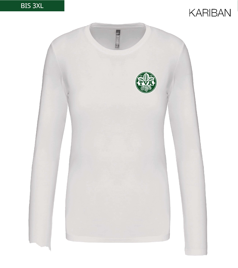 Kariban Damen Langarmshirt White "Anton"