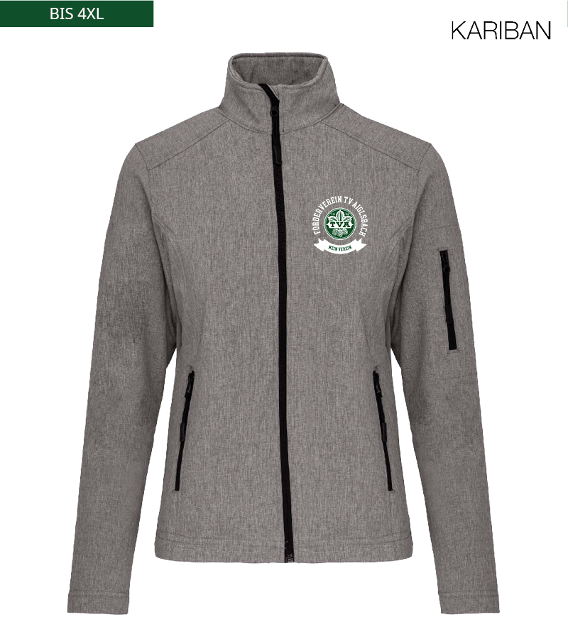 Kariban Damen Softshelljacke Marl Grey "Bono"