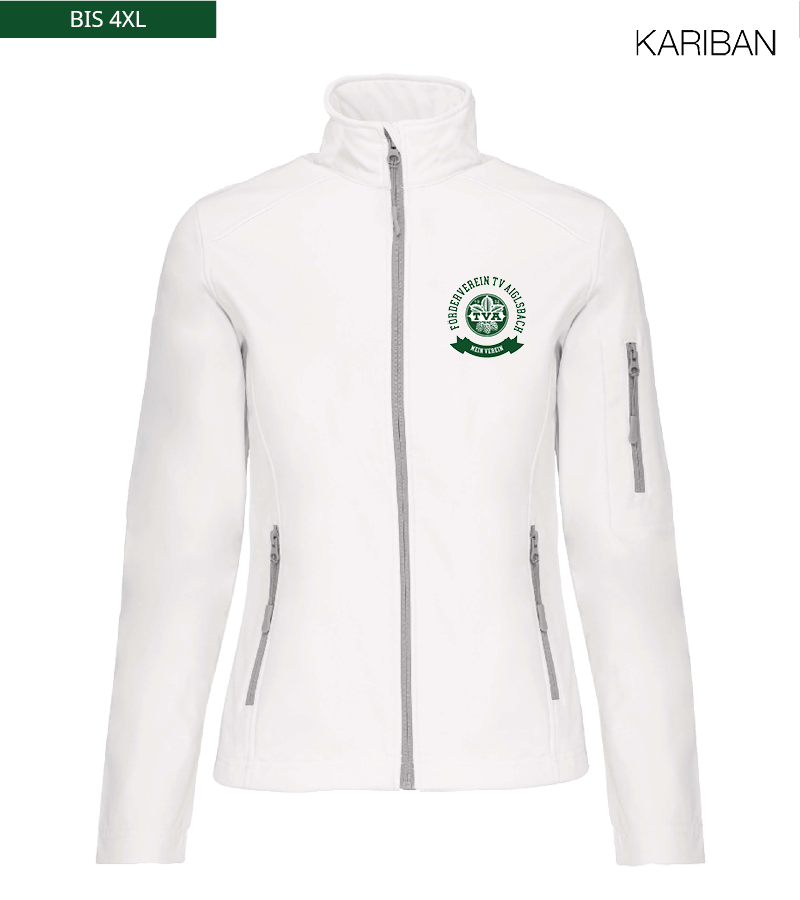 Kariban Damen Softshelljacke White "Bono"