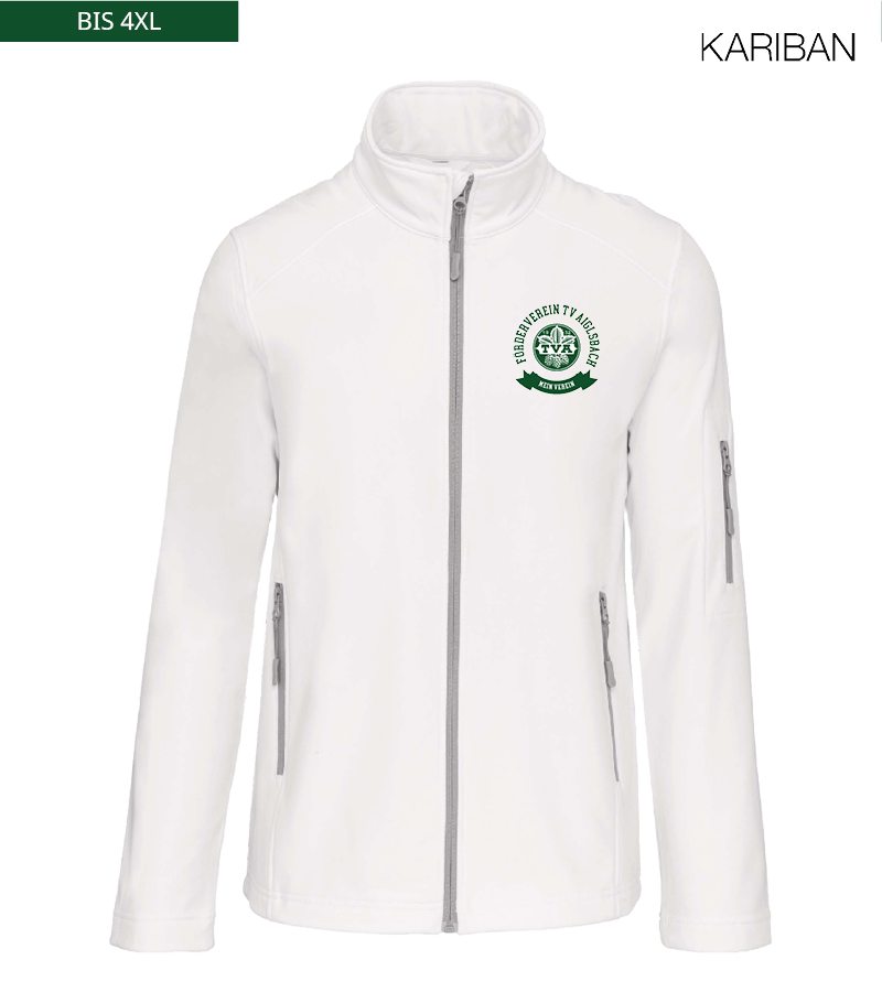 Kariban Herren Softshelljacke White "Bono"