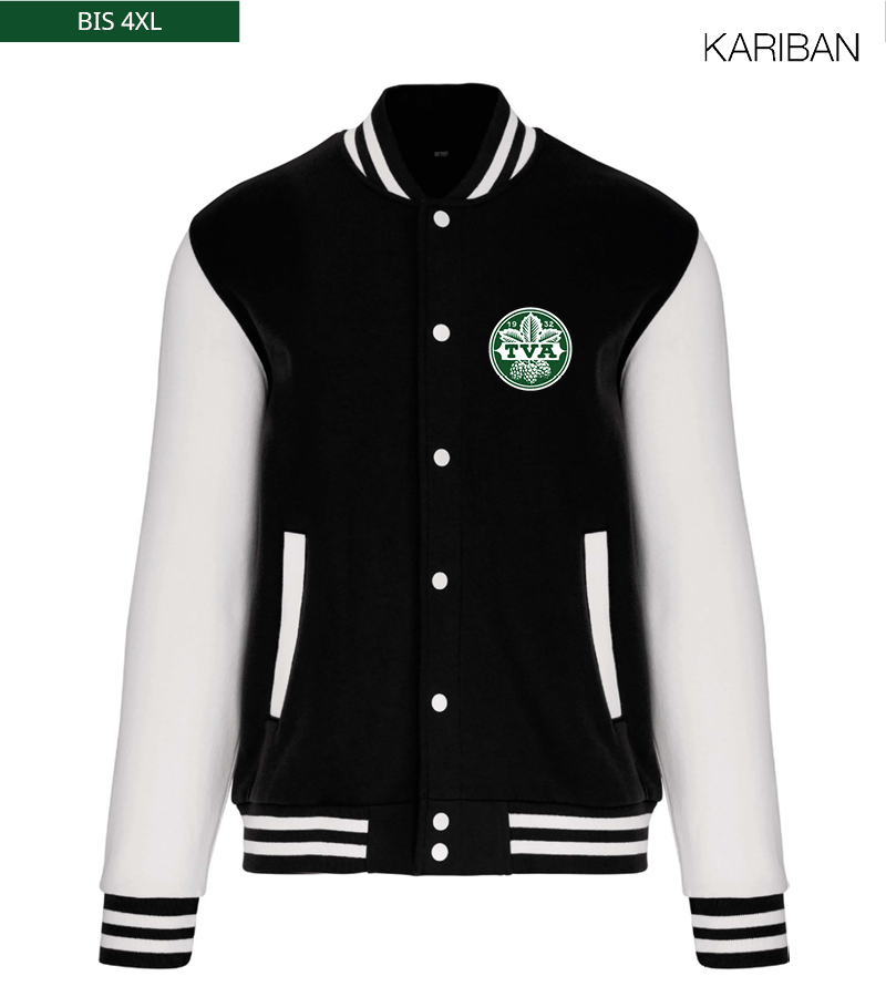 Kariban Unisex Collegejacke Black White "Anton"