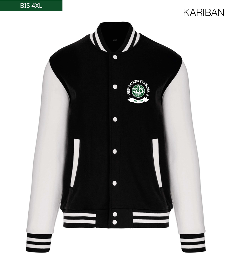 Kariban Unisex Collegejacke Black White "Bono"