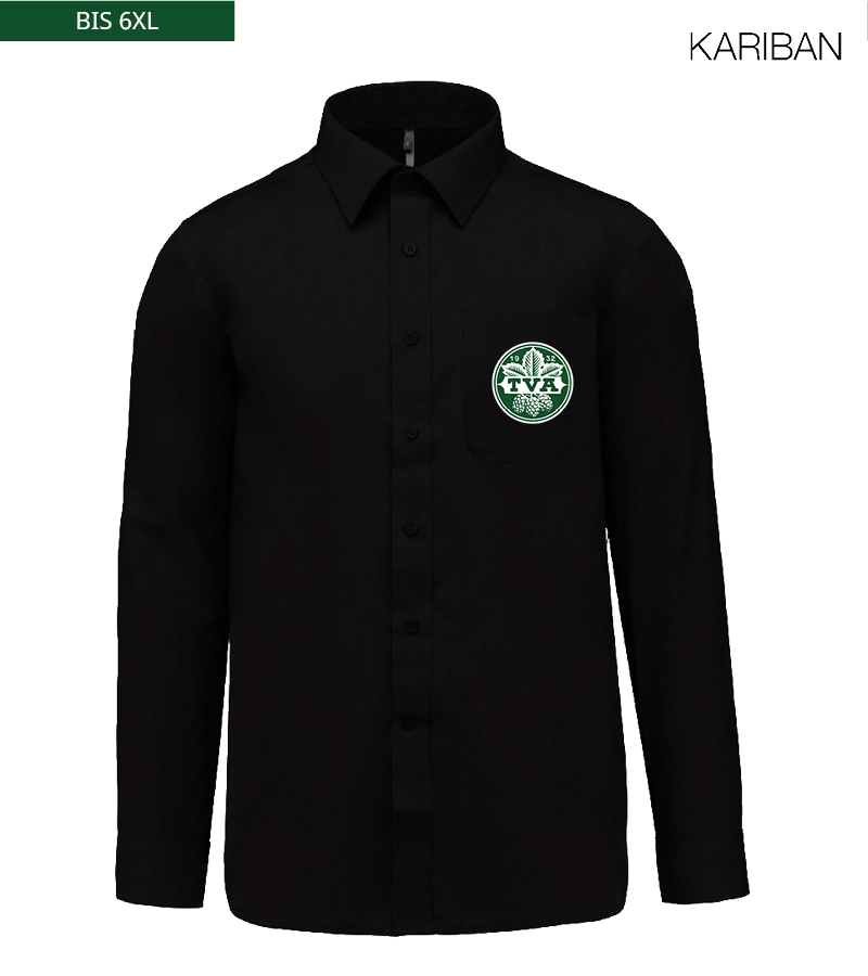 Kariban Herren Langarmhemd Black "Anton"