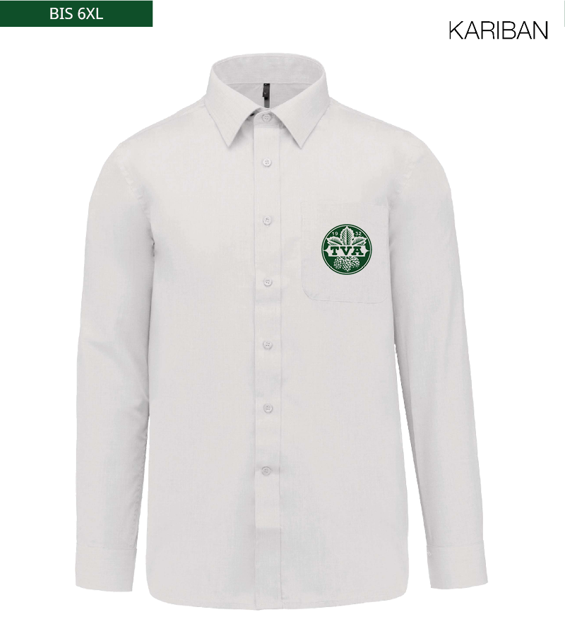 Kariban Herren Langarmhemd White "Anton"