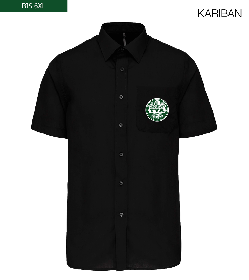 Kariban Herren Kurzarmhemd Black "Anton"
