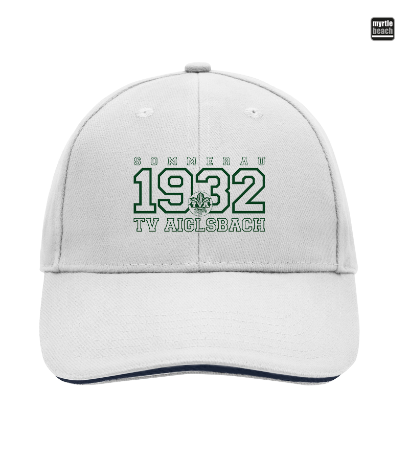 Myrtle Beach Unisex 6 Panel Sandwich Cap White "Jacob"