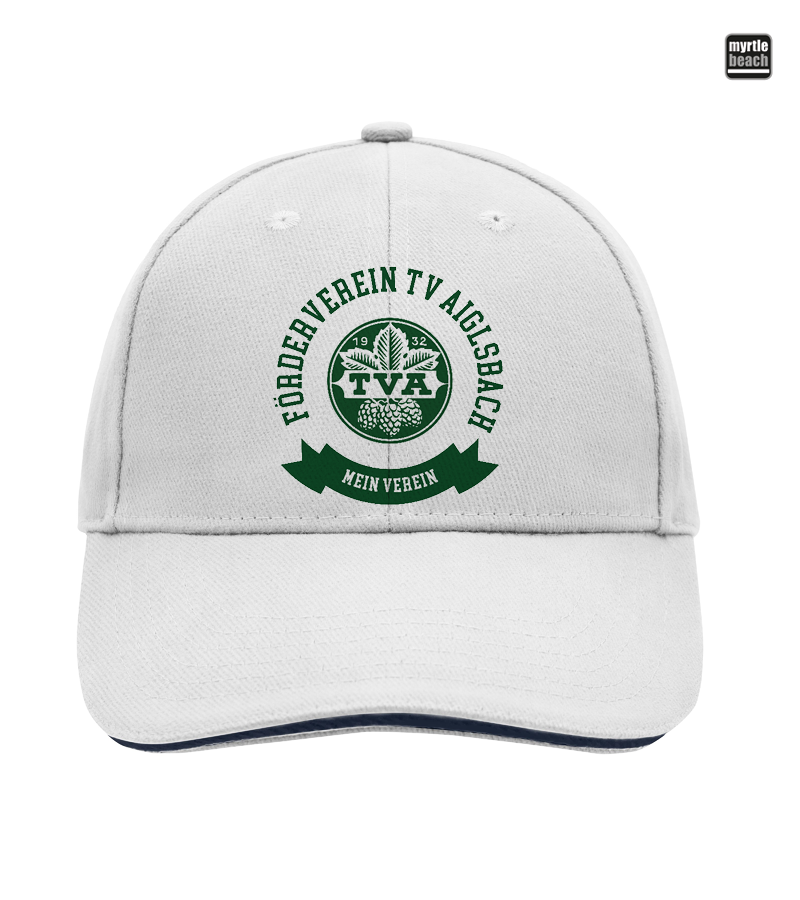 Myrtle Beach Unisex 6 Panel Sandwich Cap White "Bono"