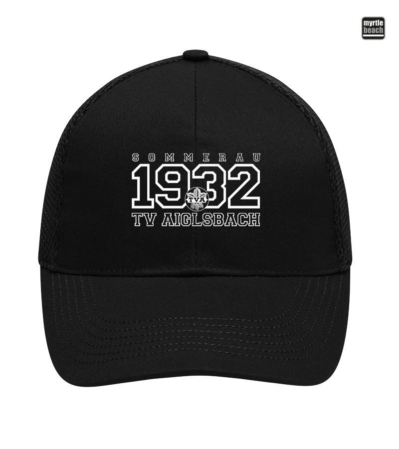 Myrtle Beach Unisex 6 Panel Air Mesh Cap Black "Jacob"