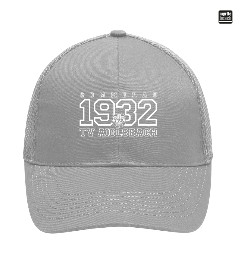 Myrtle Beach Unisex 6 Panel Air Mesh Cap Light Grey "Jacob"