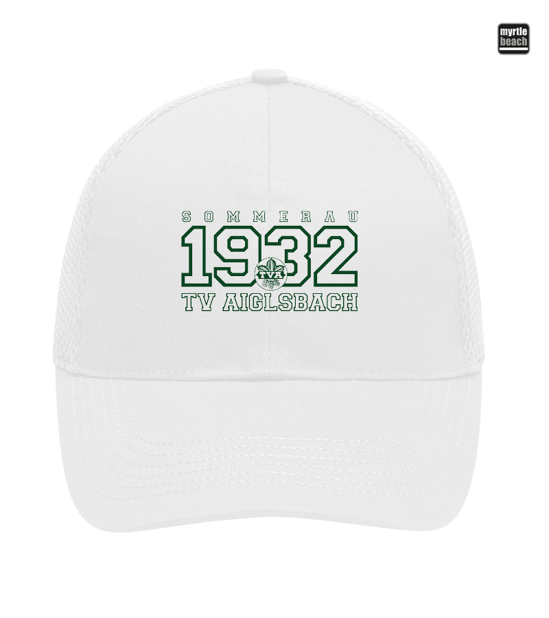 Myrtle Beach Unisex 6 Panel Air Mesh Cap White "Jacob"
