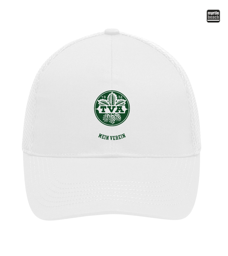 Myrtle Beach Unisex 6 Panel Air Mesh Cap White "Bono"