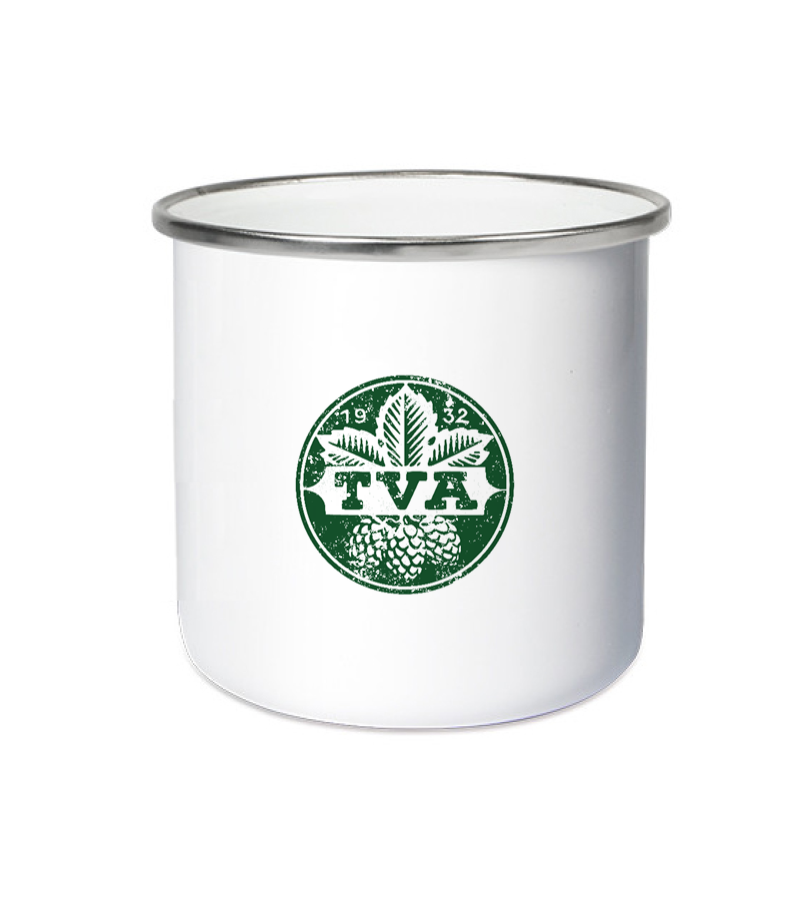 Emailletasse White Silver "Uwe" A
